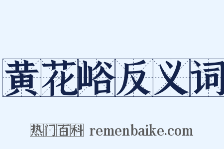 黄花峪反义词是什么意思的图片